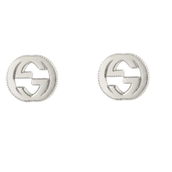 Gucci Accessories - Gucci Unisex Interlocking G Logo Silver Earrings